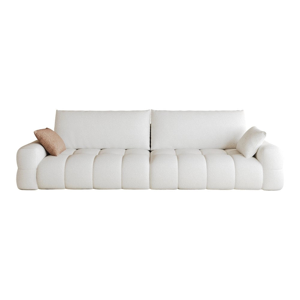 Divano Modulare in Tessuto ¨C Minimal ¨C Bianco, 260cm, senza montaggio