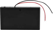 Borsa di Ricarica per Batterie AA 12 Volt - Supporto Portatile - Nero - Materiale ABS - 8 Pezzi - Coperchio e Interruttore - Ideale per l'Uso in Movimento
