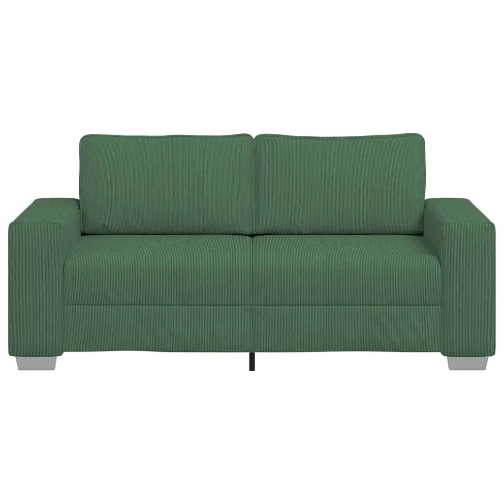 Divano Divanetto Verde Scuro 140cm Tessuto di Velluto a Coste