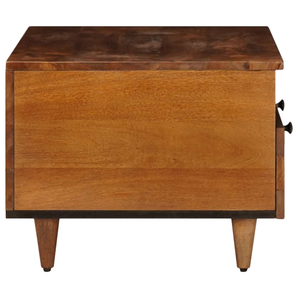 Mobile TV moderno 70 x 33 x 46 cm ampio spazio di archiviazione stile contemporaneo legno massello di mango finitura noce 02_0057798