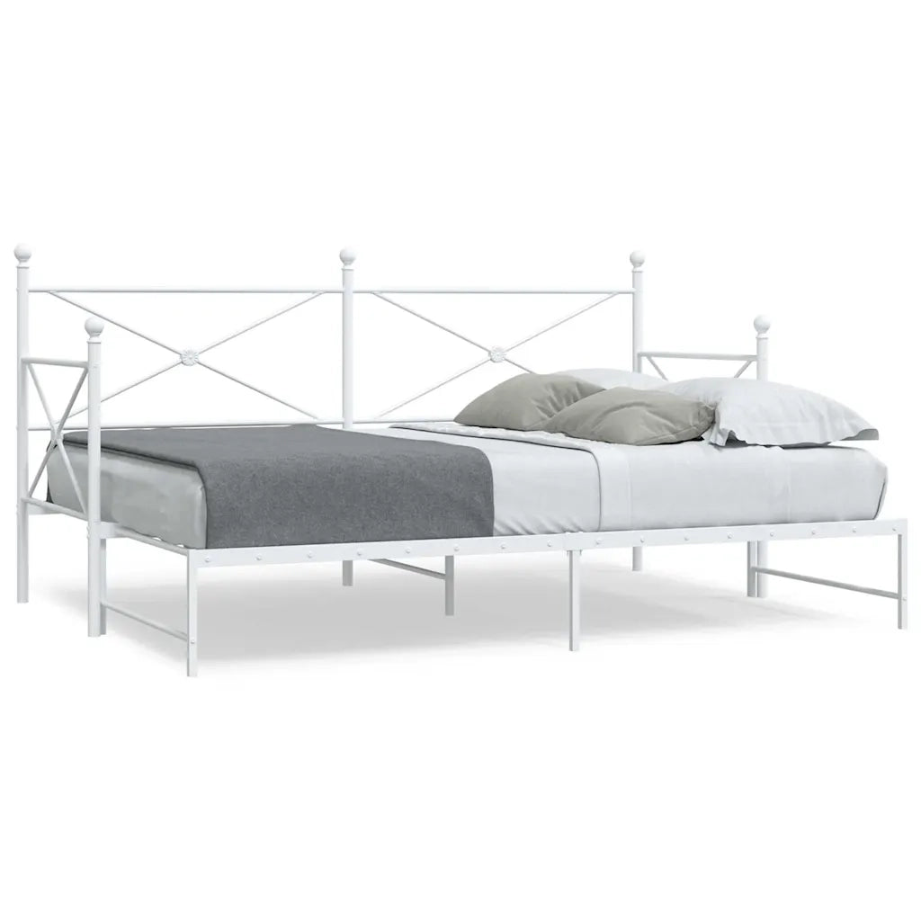 Divano letto | Sof¨¤ letto | Letto singolo Estraibile senza Materasso Bianco 75x190cm Acciaio