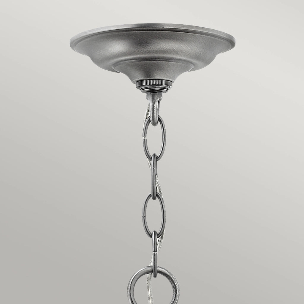 Lampada a sospensione Hinkley Gentry pewter 3 luci Ø20 cm