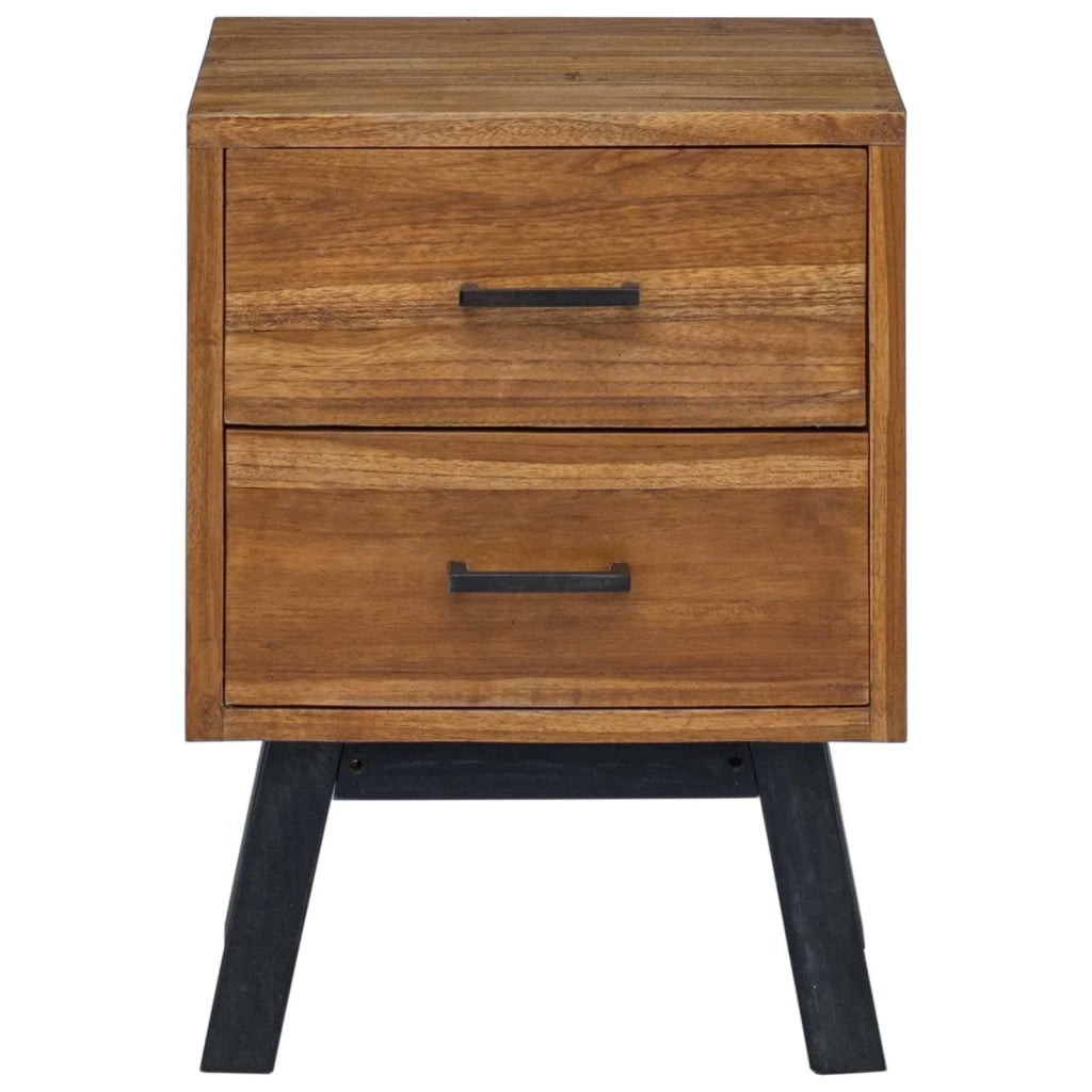 Comodino-Tavolino da notte Naturale 40 x 35 x 55 cm Legno di teak solido
