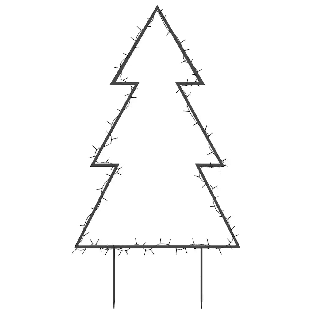 Decorazione Luminosa Natalizia con Picchetti Albero 80LED 60cm 357719