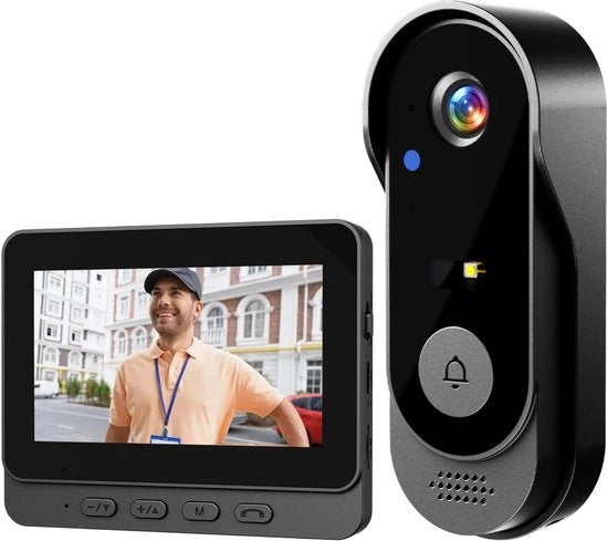 Camera di Sorveglianza Wi-Fi, Video Fisso con Connettività 2.4G, Nessun Requisito di Rete e App, Conversazione Video, Comunicazione Audio a Due Vie, Visione Notturna, Impermeabile IP66