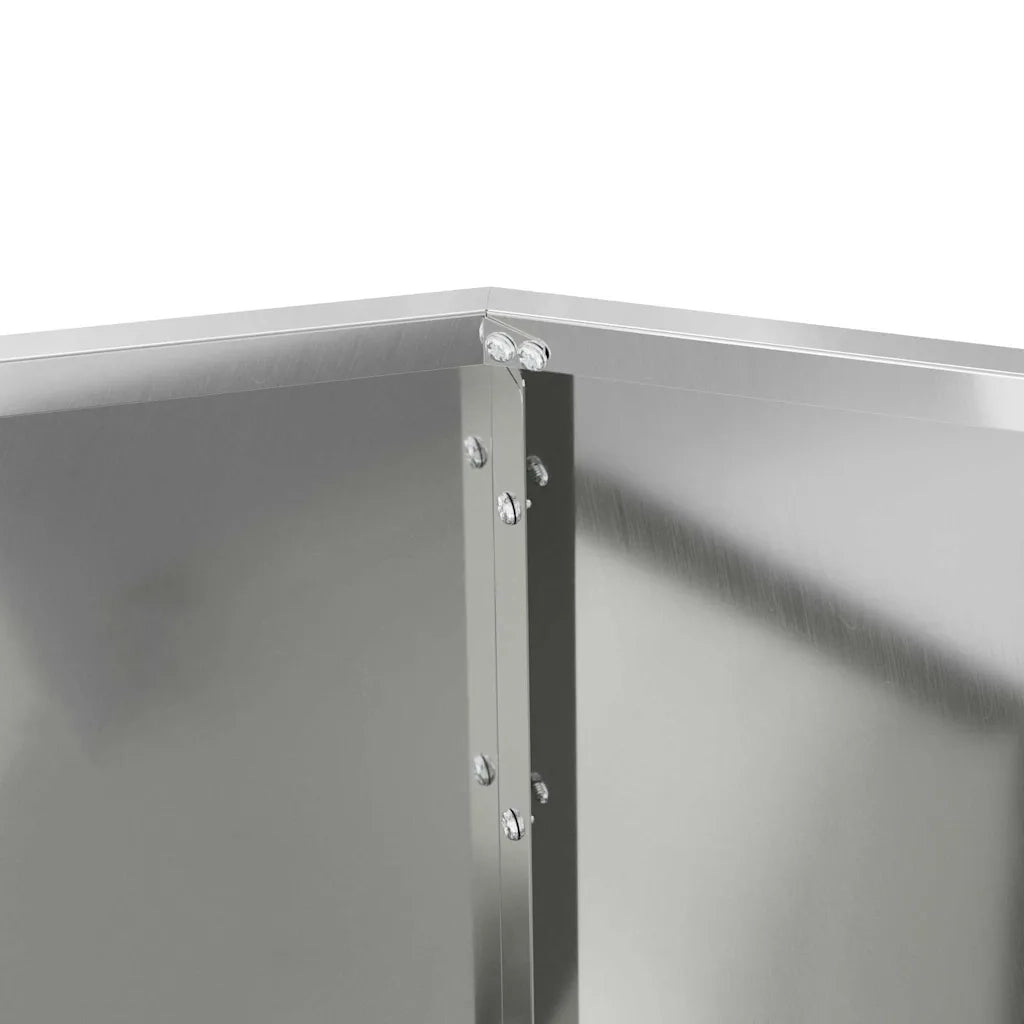 Fioriera 2 pcs Argento 100 x 100 x 80 cm Acciaio zincato