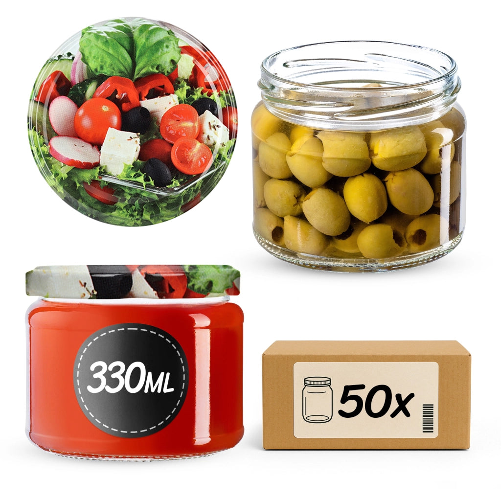 KADAX Sonka barattoli di vetro 330ml 50pz 82mm + coperchio "Mix di verdure"