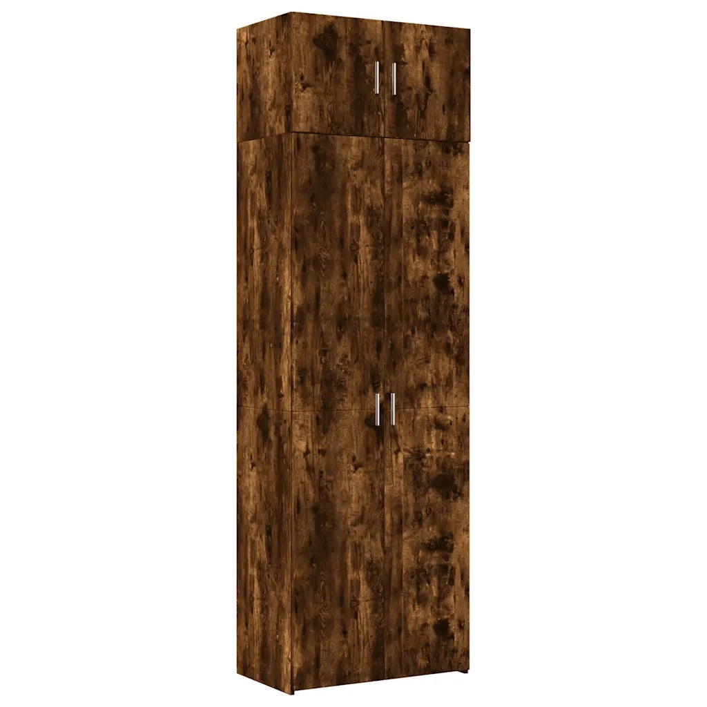 vidaXL Armadietto Rovere Fumo 70x42,5x225 cm in Legno Multistrato