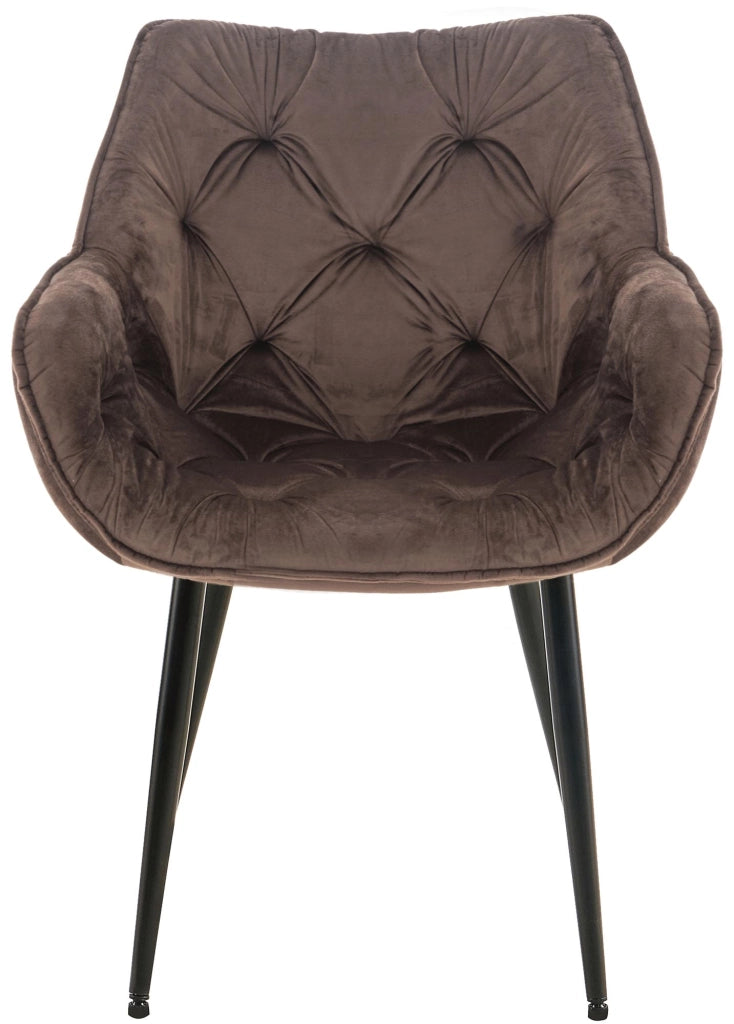 Sedia Tanna in velluto marrone