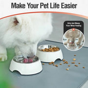 Mat di cibo per cani e gatti, design antiscivolo, 100% impermeabile per animali domestici, bordo sollevato per prevenire perdite di acqua o cibo, lavabile in lavastoviglie