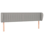 Testiera | Testata ad Orecchio Grigio Chiaro 203x23x78/88 cm in Tessuto