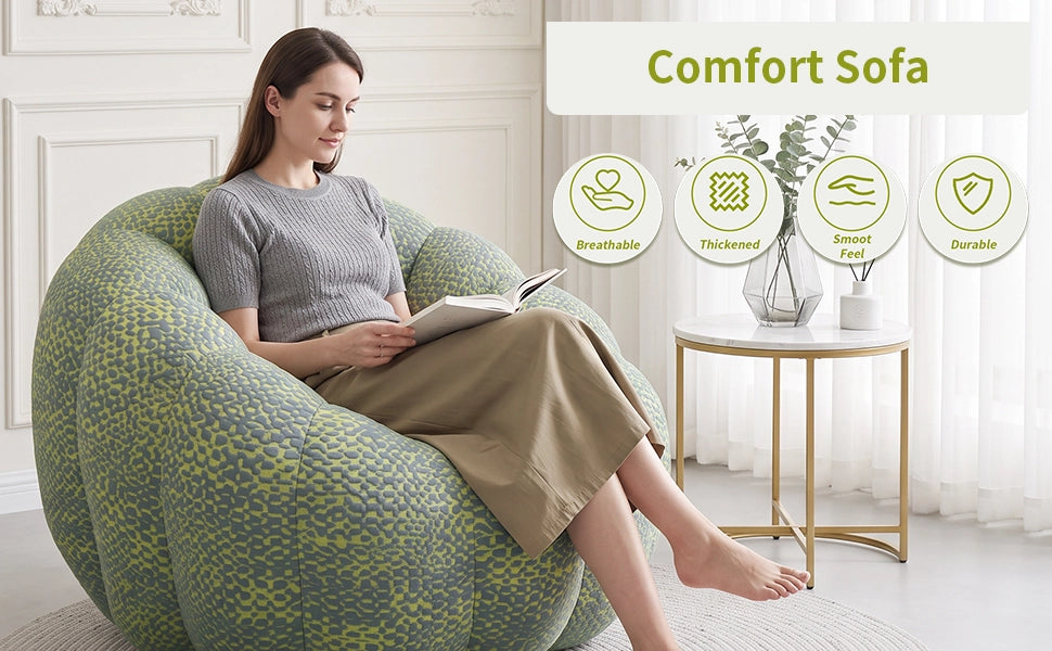 Divano a forma di baccello ¨C Minimal ¨C tessuto jacquard tricot giallo e grigio