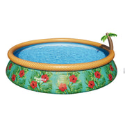 BESTWAY FAST SET PARADISE PALMS PISCINA GONFIABILE 457 X 84 CM