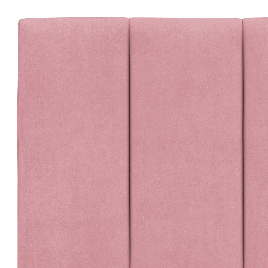 Giroletto con Testiera Rosa 160x200 cm in Velluto