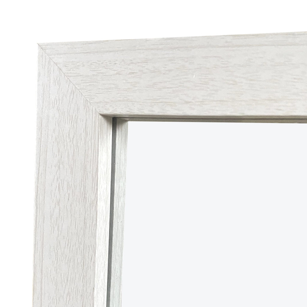 Specchio per porta bianco 125x35 cm - Cornice in MDF, leggero e facile da appendere, stile nordico