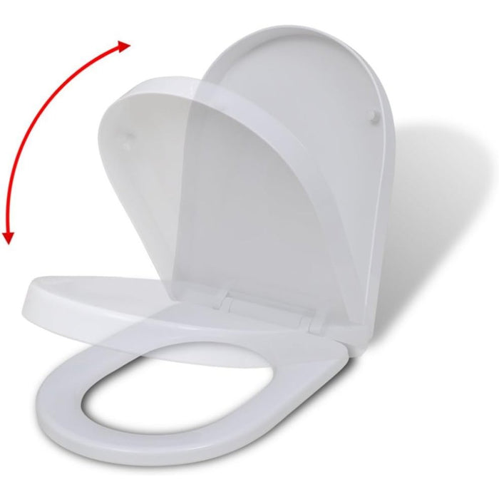 Festnight inodoro con cierre suave asiento inodoro blanco cuadra