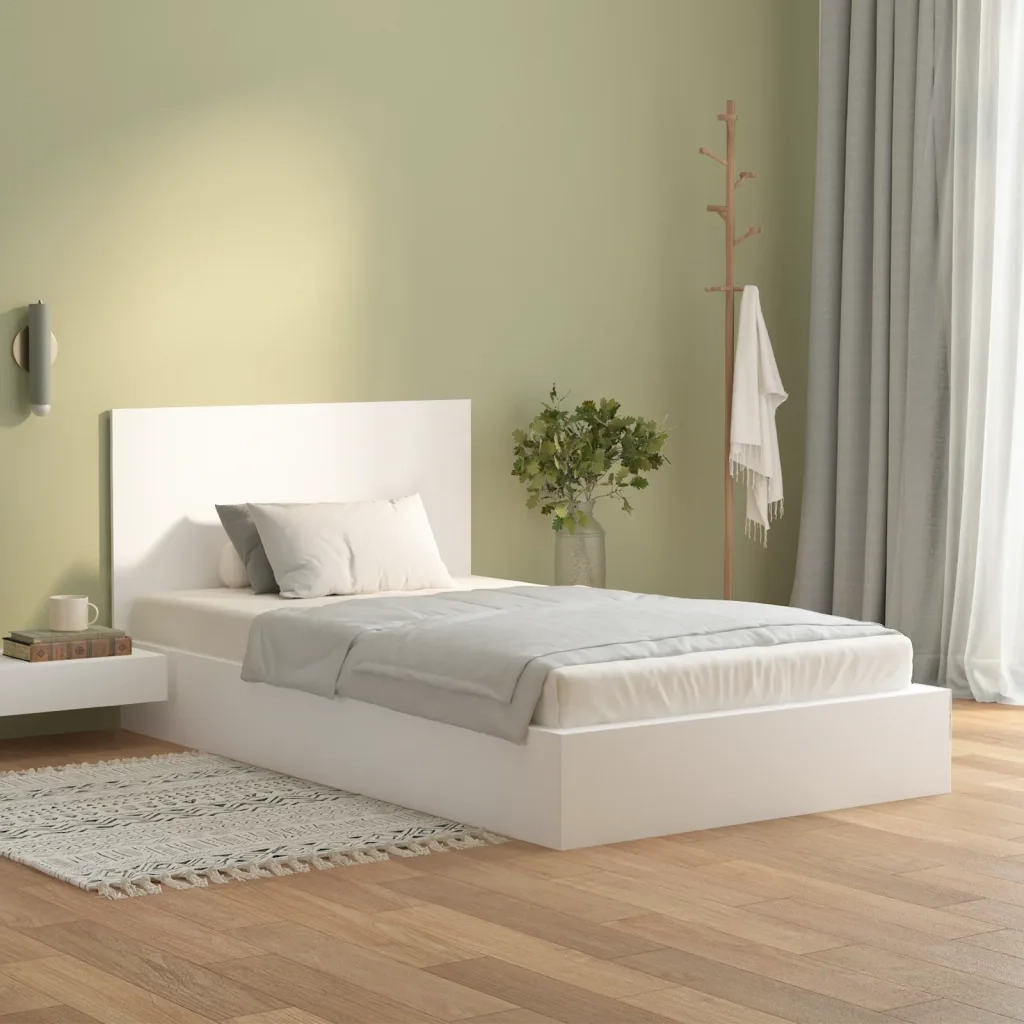 Testiera per Letto Bianca 120x1,5x80 cm in Legno Multistrato 811025