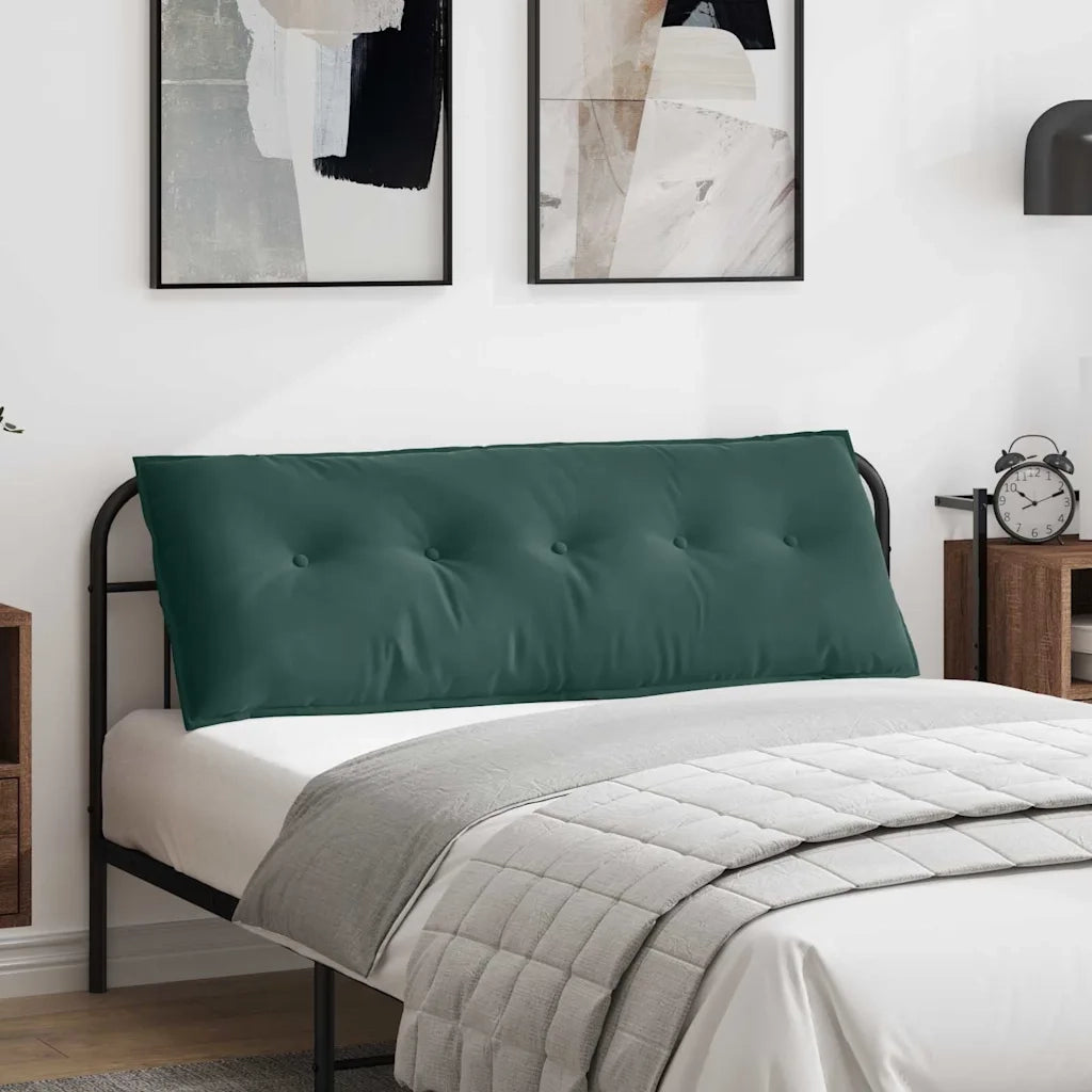 Cuscino per Schiena | Cuscino dorsale Verde Scuro 140 x 50 cm Tessuto in Cords