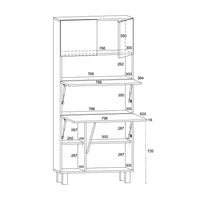 Mobile libreria scrivania richiudibile salvaspazio Bianco Opaco HOMI