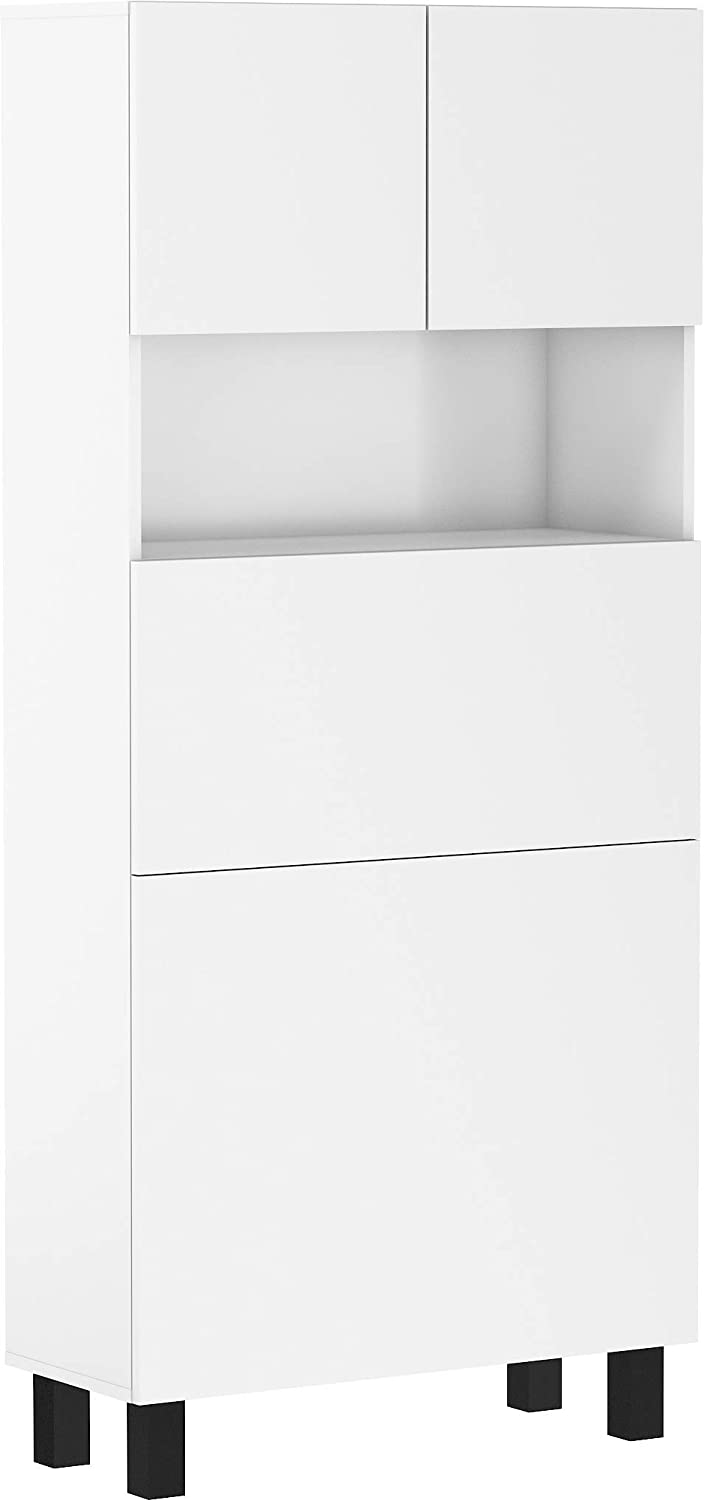 Mobile libreria scrivania richiudibile salvaspazio Bianco Opaco HOMI