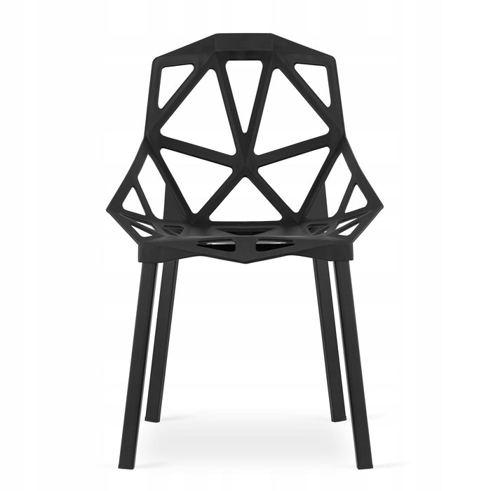 Set tavolo rotondo VALORA ETT con 2 sedie TROSA nere KOVA 60