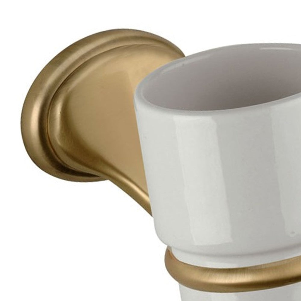 Porta bicchiere a muro color vecchio ottone serie revival