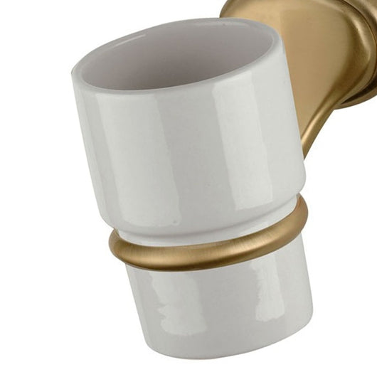 Porta bicchiere a muro color vecchio ottone serie revival