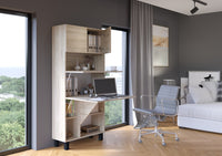 Mobile libreria scrivania richiudibile salvaspazio colore Rovere HOMI