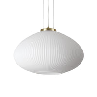 Sospensione Moderna Plisse' Metallo Ottone 1 Luce E27 D45Cm
