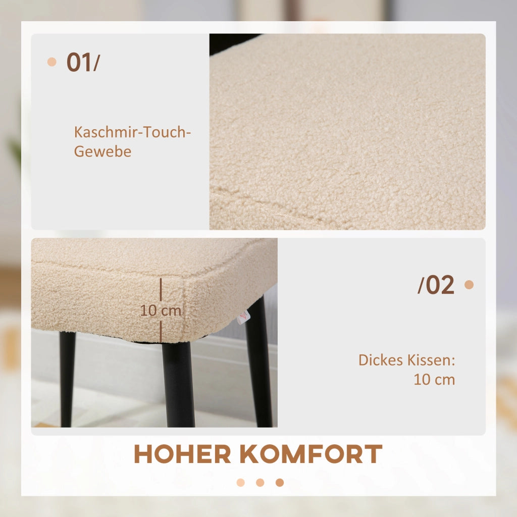 Pouf imbottito Sgabello multifunzione per salotto e camera con seduta morbida in poliestere Beige