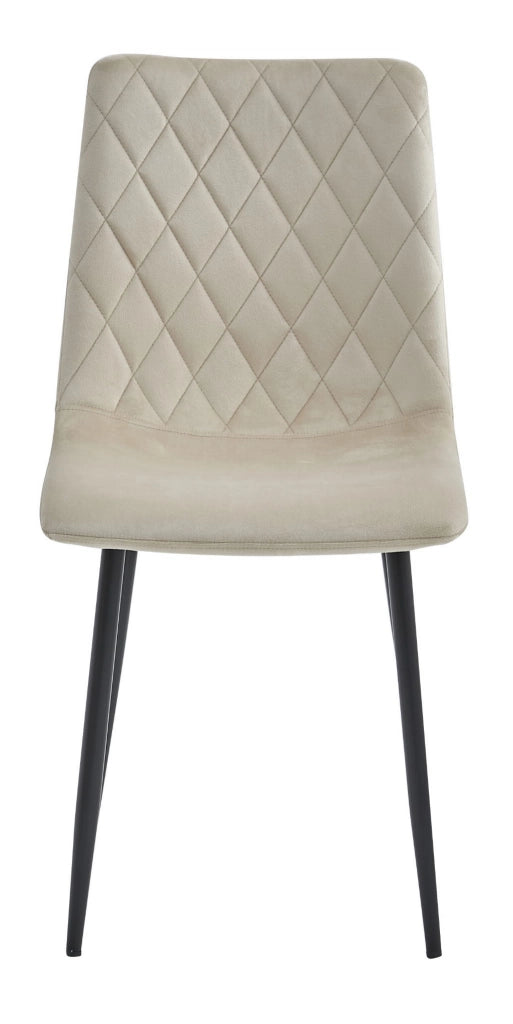 Sedia Valora TURIN in velluto beige, design ergonomico x2