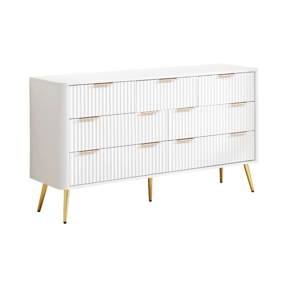 Cassettiera 7 Cassetti ¨C MINIMAL ¨C Bianco, MDF, Metallo, Moderno