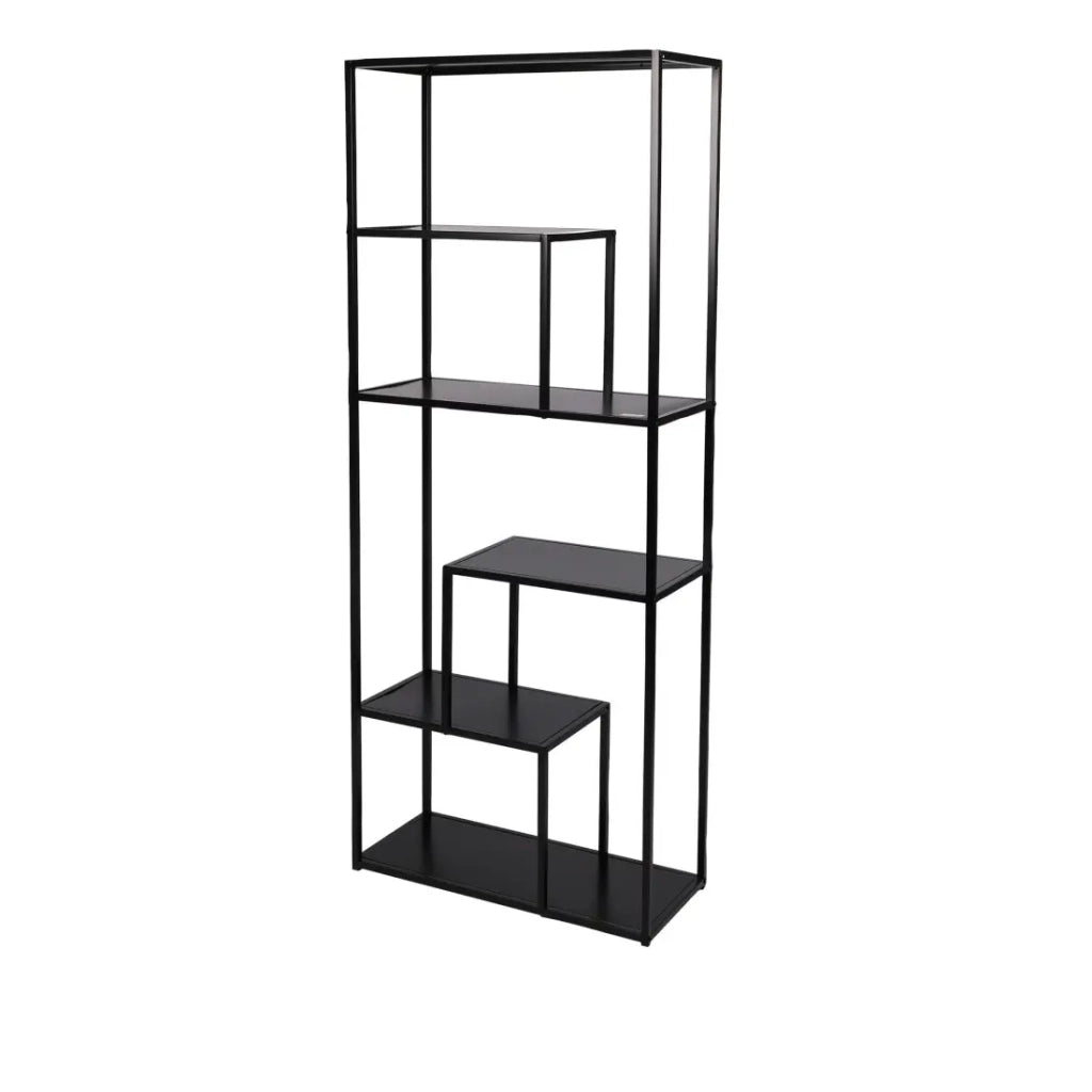 Libreria a 6 livelli con struttura in metallo collezione SOHO - Dimensioni 70x30x170 cm