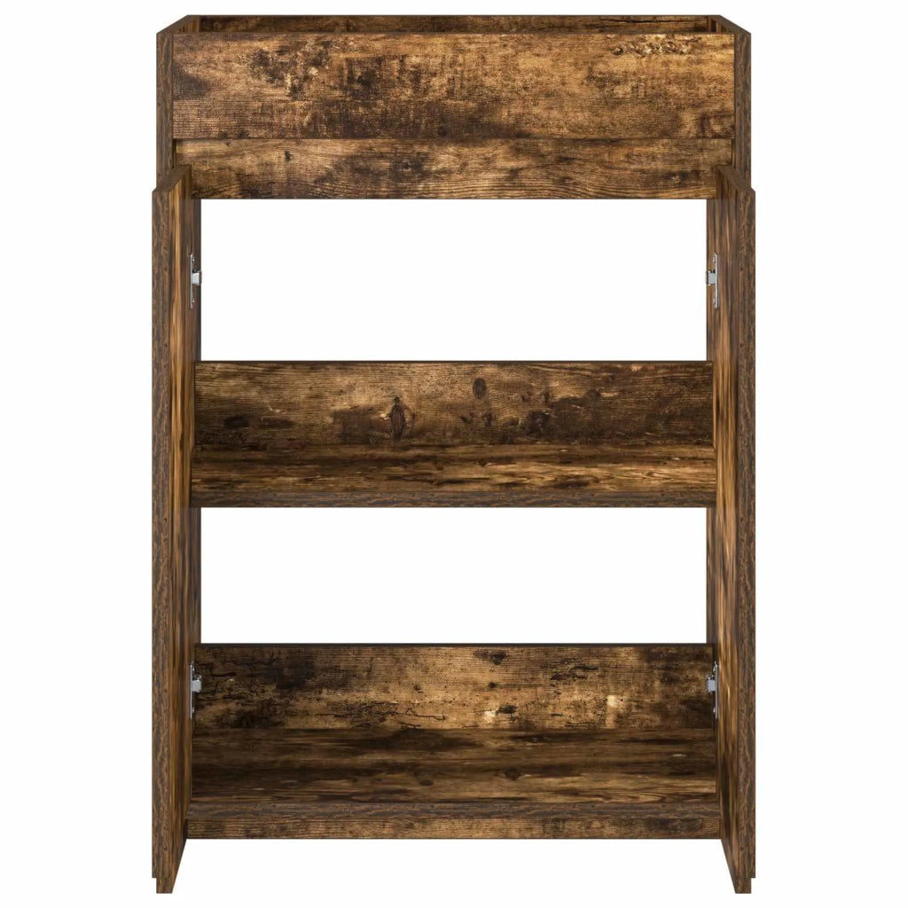 Mobiletto da Bagno Sotto Lavabo Rovere Fumo 56 x 37,5 x 81 cm