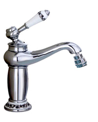 Rubinetto miscelatore per bidet bagno vintage con dettagli in ceramica