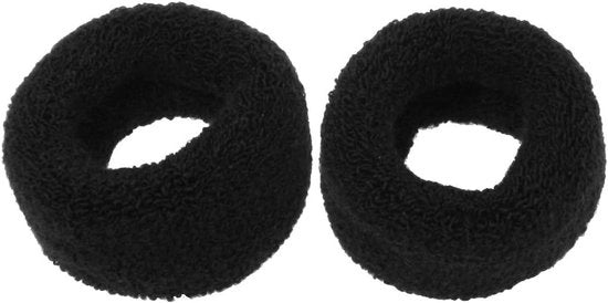 Tie Band Elastico per Capelli - Set da 2 pezzi - Accessorio per Capelli per Signore - Nero