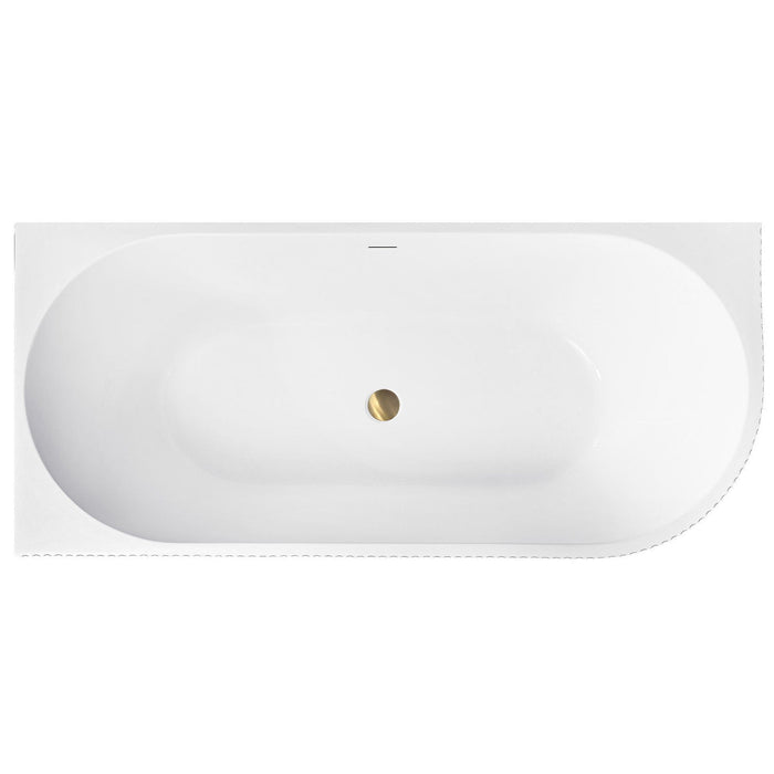 Vasca Bagno Wenus Sinistra 170cm Copritappo nero