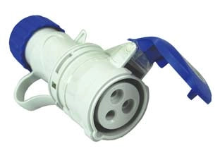 PRESA INDUSTRIALE VOLANTE ARGO BLU 2P+T CEE IP44- - 16A colore blu 71100 - 2 pezzi FANTON