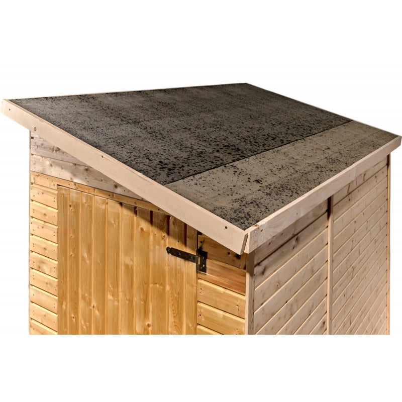 Casetta in legno da giardino con tetto catramato – 120x200 cm – pannelli 16 mm, porta cieca e struttura compatta – ED1220.02 Foresta