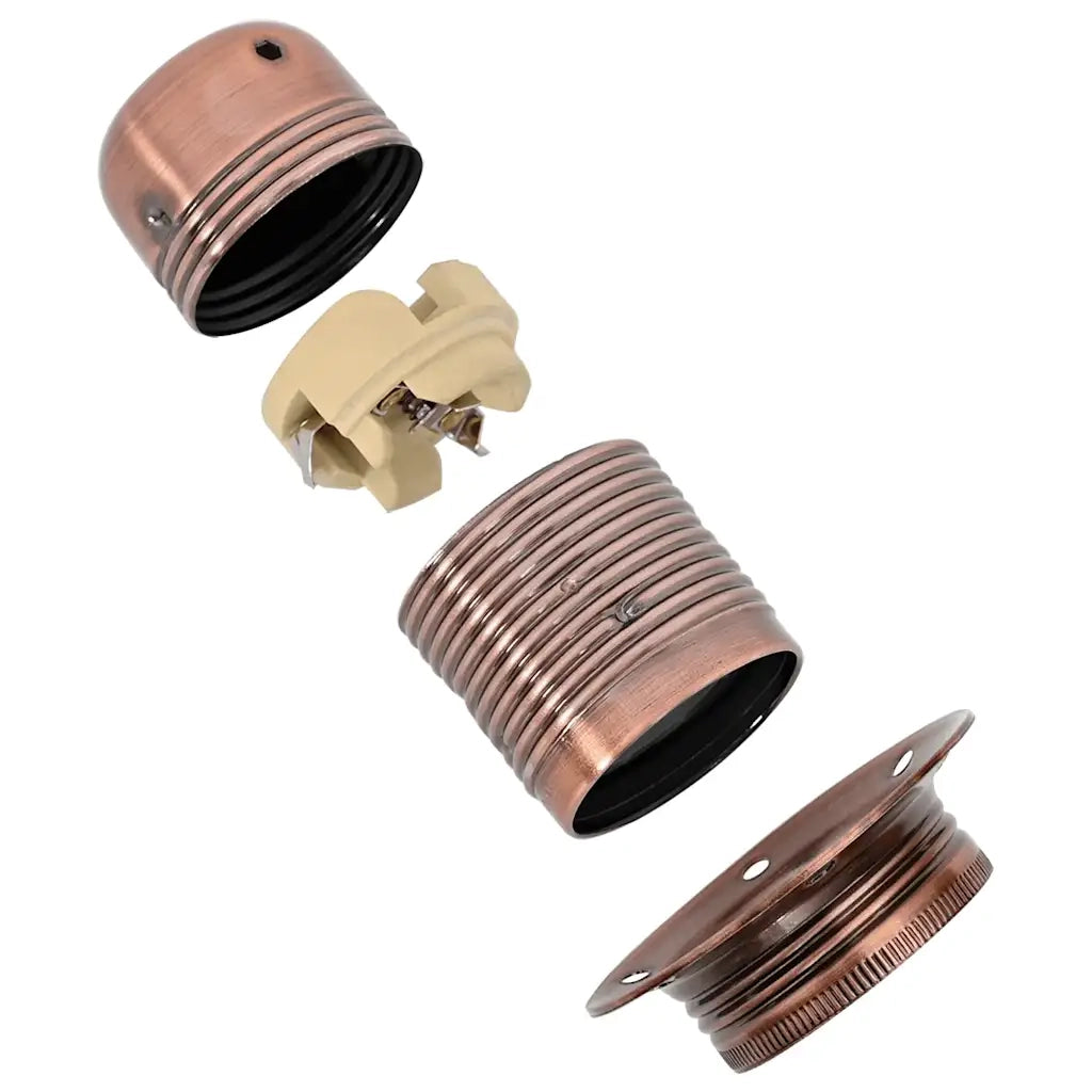 Portalampade 2 pz Rosso Bronzo E27 CFW8292790