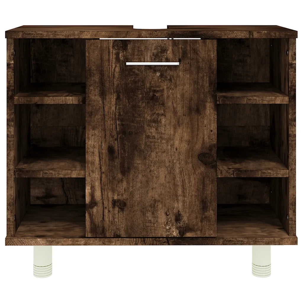 Armadietto Bagno | Armadio da bagno Rovere Fumo 60x32x53,5 cm in Legno Multistrato