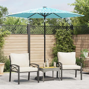 Ombrellone Giardino-Ombrello da Balcone con Palo in Acciaio Blu 223x223x213 cm