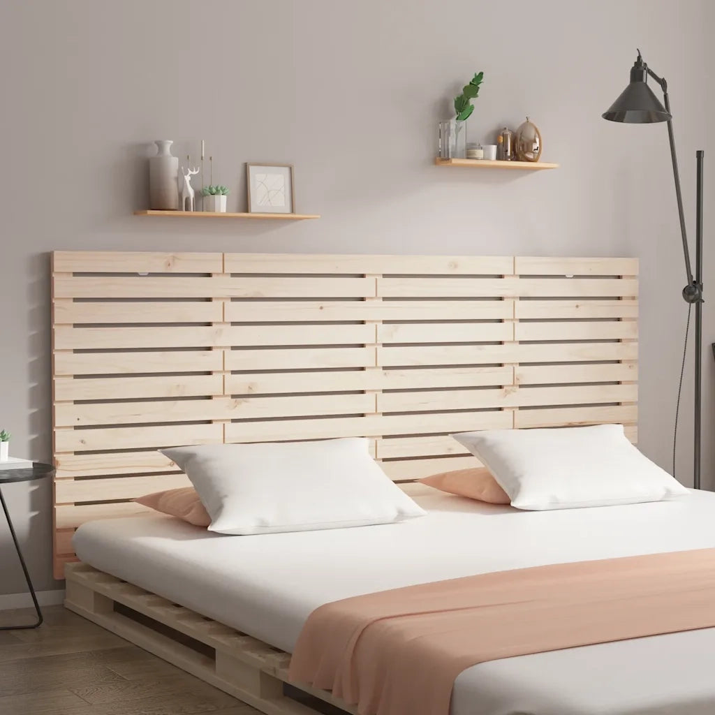 Testiera da Parete-Testiera a Muro-Testata Decorativa 156x3x91,5 cm in Legno Massello di Pino