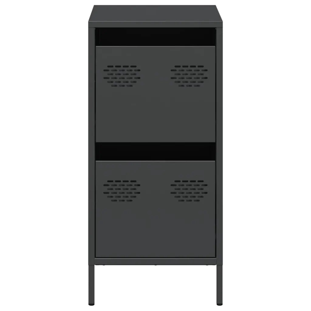 Credenza-Buffet-Armadio da cucina Nera 35x39x73,5 cm in Acciaio Laminato a Freddo 916743