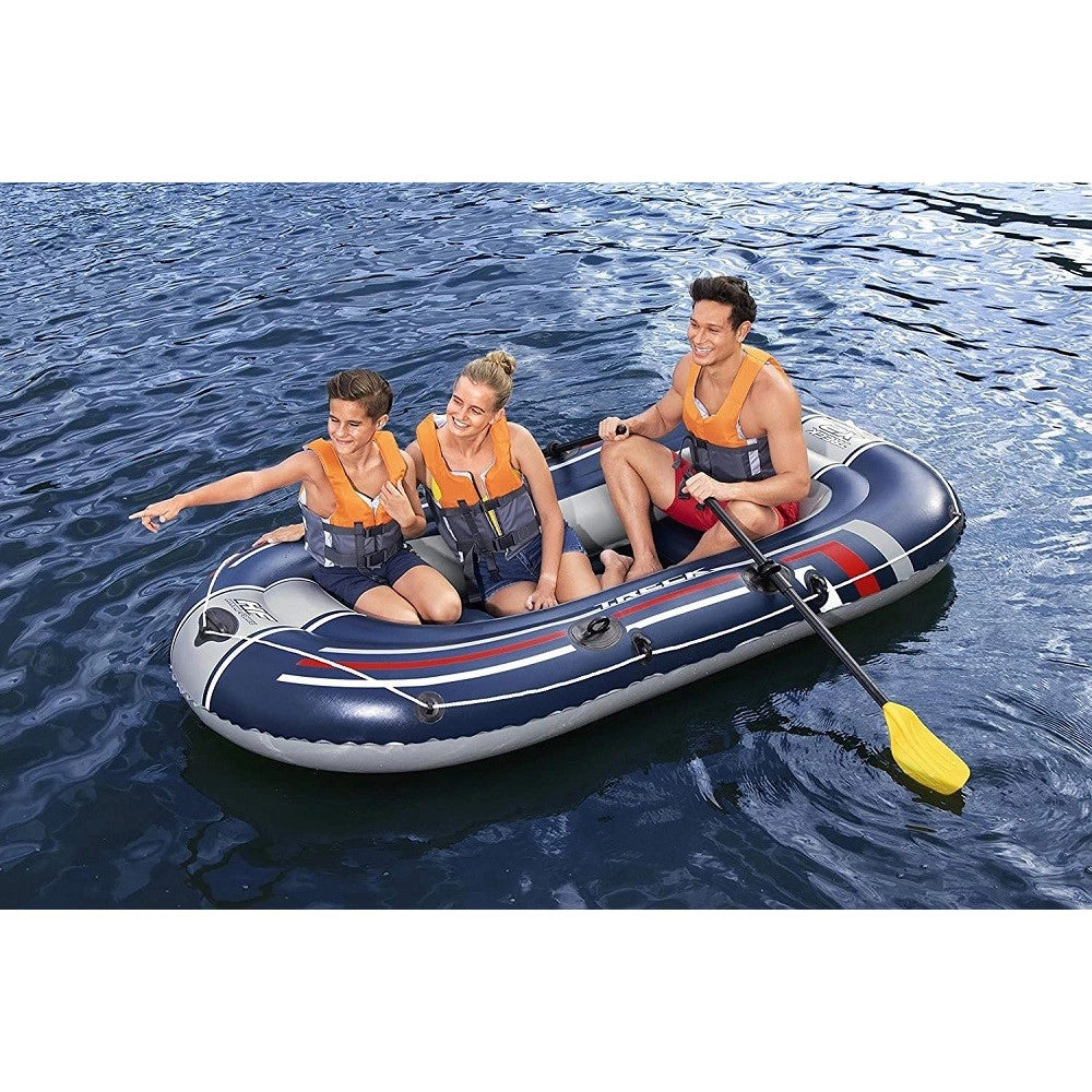 Trade Shop - Canotto Gommone Gonfiabile Treck X2 255x127x36 Cm Con Remi Pompa A Pedale 61068 -