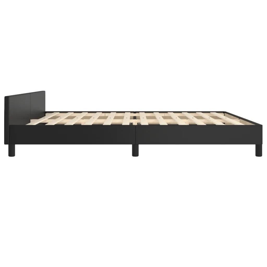 Giroletto con Testiera Nero 200x200 cm in Similpelle cod mxl 63158