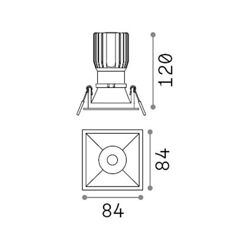 Proiettore Da Incasso Moderno Game Square Alluminio Bianco Led 11W 2700K