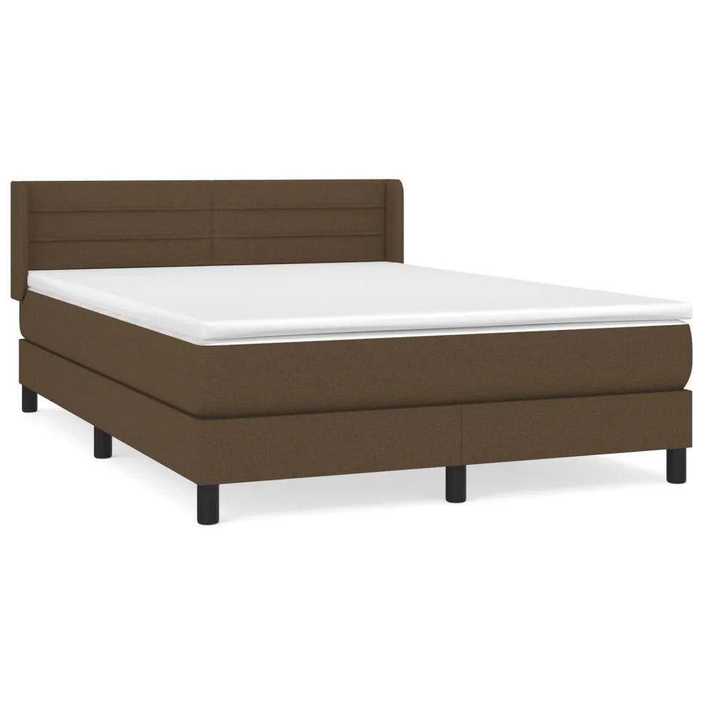 Giroletto a Molle con Materasso Marrone Scuro 140x190cm Tessutocod mxl 74358