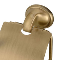 Porta rotolo con coperchio in vecchio ottone, serie revival