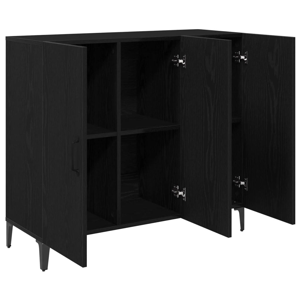 Credenza Rovere nero 34 x 90 x 80 cm Legno multistrato 880682